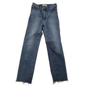 MADEWELL Jeans Size 25 The Perfect Vintage Jean Denim High Rise Frayed Raw Hem